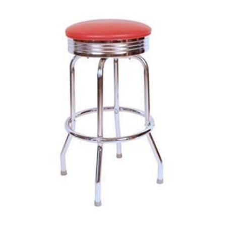 Richardson Seating Corp Richardson Seating Corp 19715RED-24 19715- 24 in. Floridian Swivel Counter Stool; Red - Chrome 19715RED-24